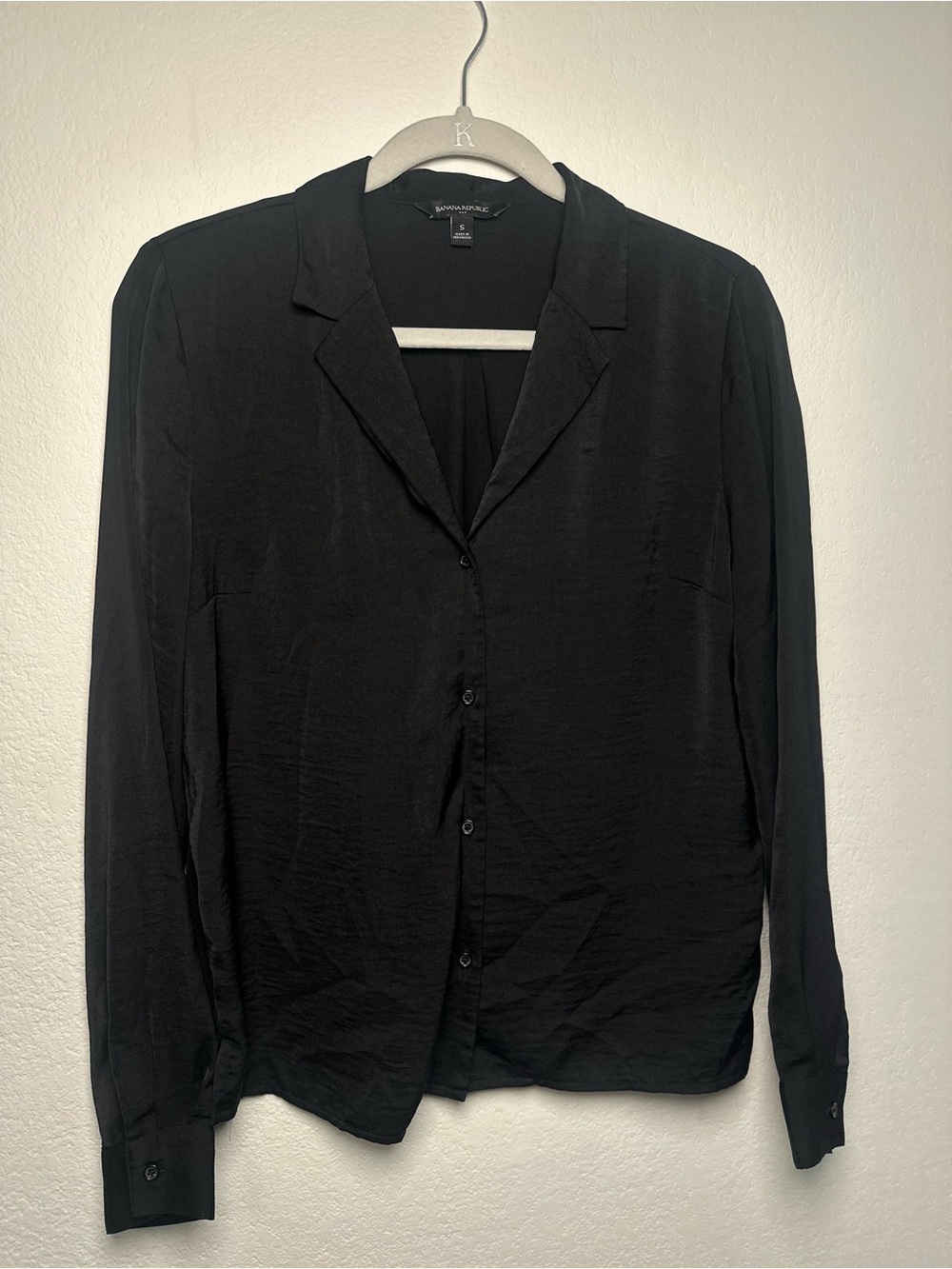 Banana republic Black Button-Front Blouse